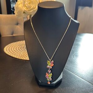 Touchstone Crystal Bountiful Blooms Pendant Necklace